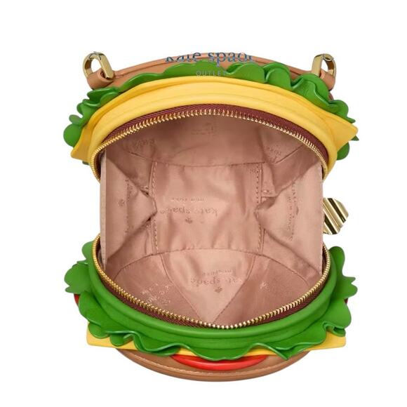 Kate Spade New York Authentic 3D Hamburger Crossbody Bag New - Picture 4 of 5